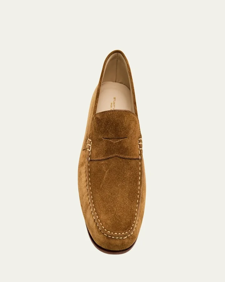 Men's Brady Suede Penny Loafers - Image 3