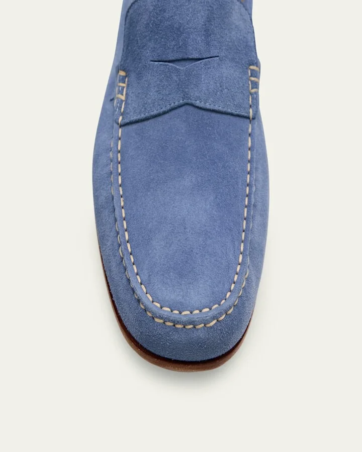 Men's Brady Suede Penny Loafers - Image 7