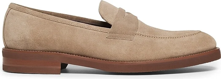 Men's Brady Suede Penny Loafers - Ardesia - Size 7