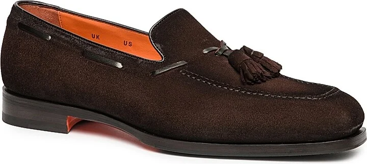 Men's Brando Tassel Suede Loafers - Dark Brown - Size 9 - Image 2