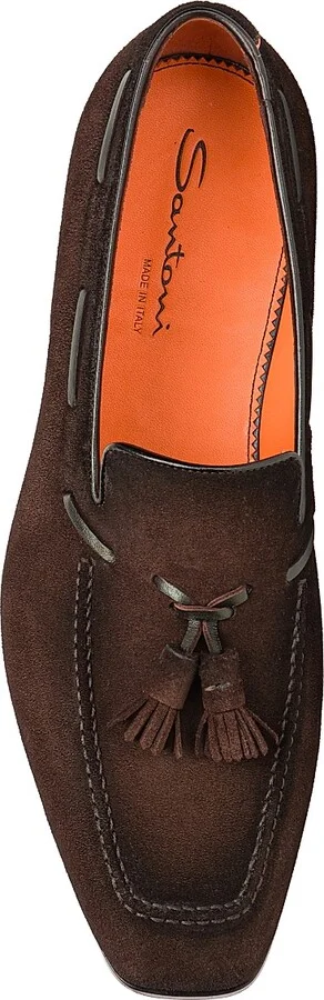 Men's Brando Tassel Suede Loafers - Dark Brown - Size 9 - Image 3