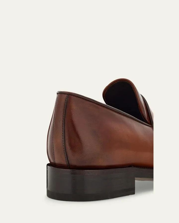 Men's Brandy Tramezza Leather Penny Loafers - Image 2