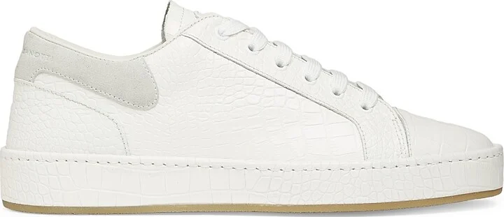 Men's Brazilieiro Axia Embossed-Leather Sneakers - Bianco - Size 7