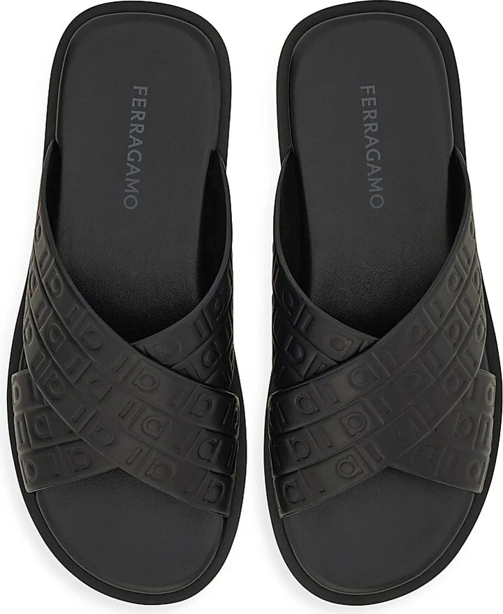Men's Brise Hug Leather Sandals - Nero - Size 6 - Image 4