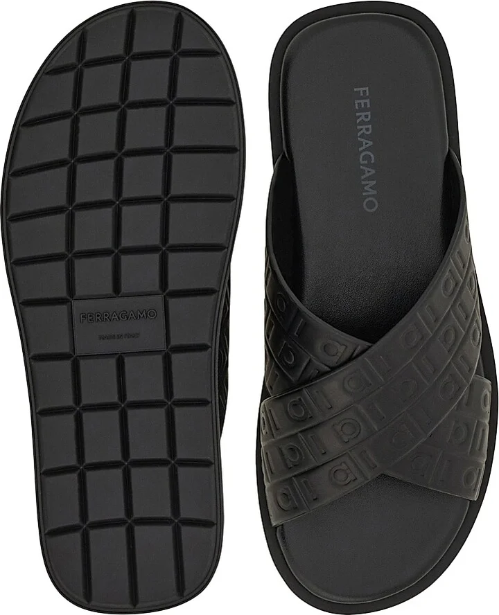 Men's Brise Hug Leather Sandals - Nero - Size 6 - Image 5