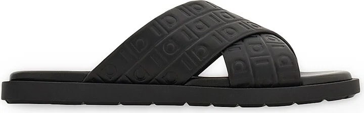 Men's Brise Hug Leather Sandals - Nero - Size 6