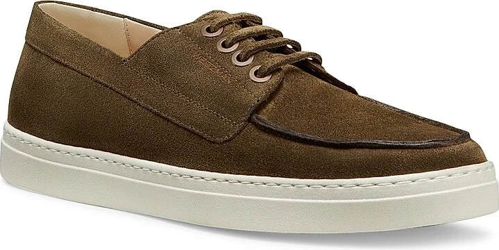 Men's Bristol Leather Boat Shoes - Olive - Size 10 - Image 2