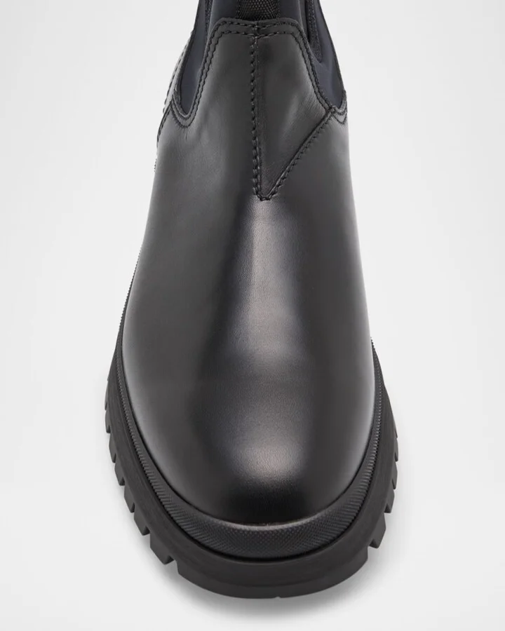 Men's Brixxen Leather and Neoprene Chelsea Boots - Image 2