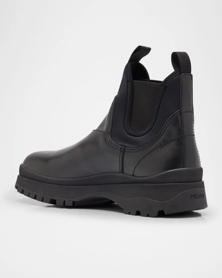 Men's Brixxen Leather and Neoprene Chelsea Boots - Image 3