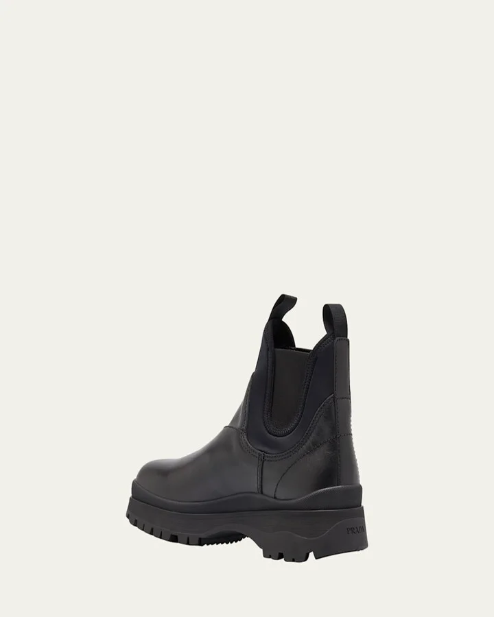 Men's Brixxen Leather and Neoprene Chelsea Boots - Image 3