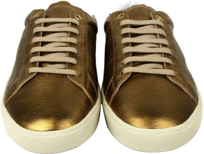 Men's Bronze Metallic Leather SL06 Sneakers (42 EU / 9 US) - Image 3