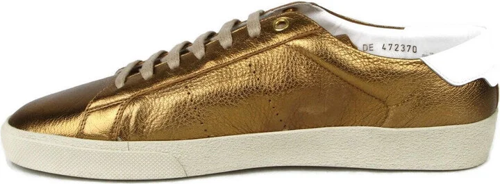 Men's Bronze Metallic Leather SL06 Sneakers (42 EU / 9 US) - Image 8