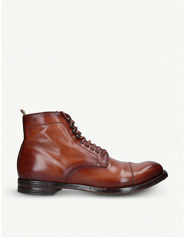 Mens Brown Anatomia 16 Leather Ankle Boots Eur 41 / 7 Uk Men