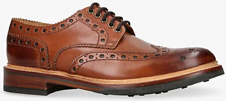 Mens Brown Archie Leather Brogues Eur 43.5 / 9.5 Uk Men - Image 2