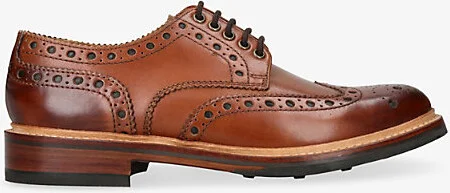 Mens Brown Archie Leather Brogues Eur 43.5 / 9.5 Uk Men