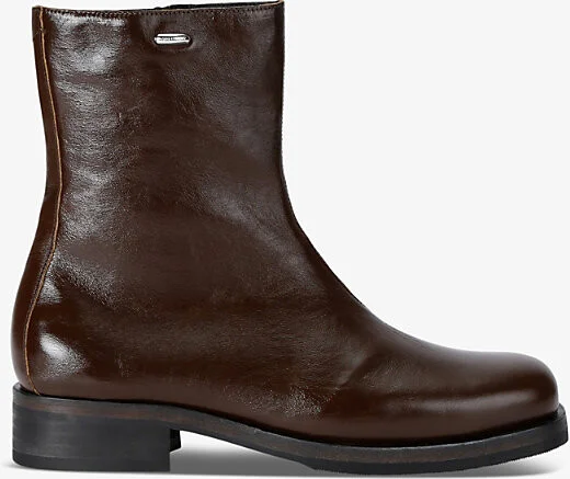 Mens Brown Camion Leather Ankle Boots Eur 41 / 7 Uk Men
