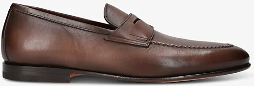 Mens Brown Carlos Flex Leather Loafers Eur 40 / 6 Uk Men