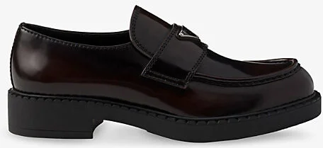 Mens Brown Chocolate Brushed Leather Loafers Eur 41.5 / 7.5 Uk Men