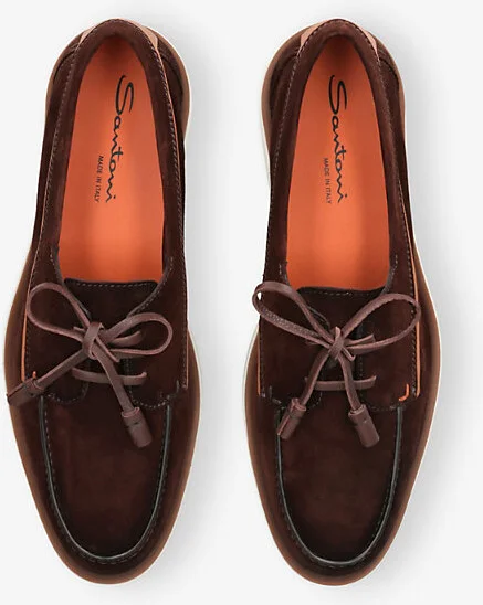 Mens Brown Detroit Suede Boat Shoes Eur 41 / 7 Uk Men - Image 2