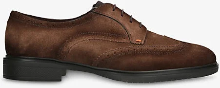 Mens Brown Easy Suede Derby Brogues Eur 44 / 10 Uk Men