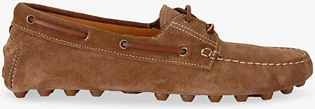 Mens Brown Gommino Macro 52K Suede Loafers Eur 46 / 12 Uk Men