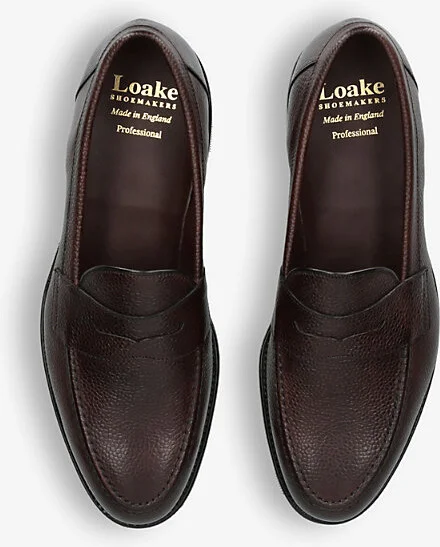 Mens Brown Imperial Grained-Leather Loafers Eur 43 / 9 Uk Men - Image 2