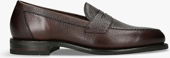 Mens Brown Imperial Grained-Leather Loafers Eur 43 / 9 Uk Men