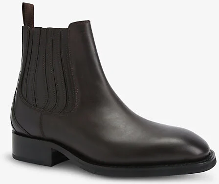 Mens Brown Kemp Leather Chelsea Boots Eur 45 / 11 Uk Men - Image 2