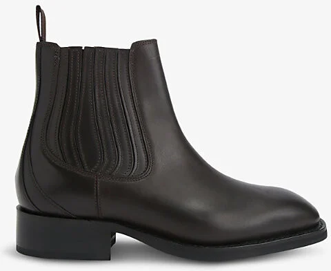 Mens Brown Kemp Leather Chelsea Boots Eur 45 / 11 Uk Men