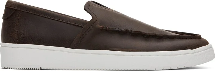 Men's Brown Leather TRVL Lite Loafer Sneakers