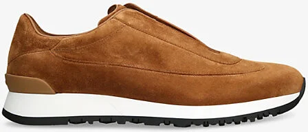 Mens Brown Lift Slip-On Suede Low-Top Trainers Eur 43 / 9 Uk Men