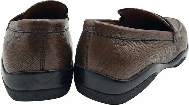 Men's Brown Micson Leather Slip On Loafer Dress Shoes - Image 5
