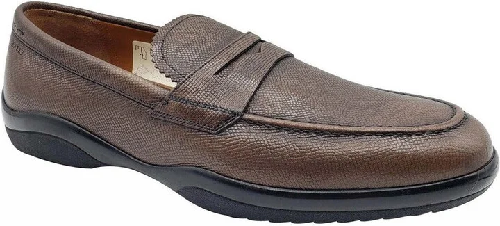 Men's Brown Micson Leather Slip On Loafer Dress Shoes
