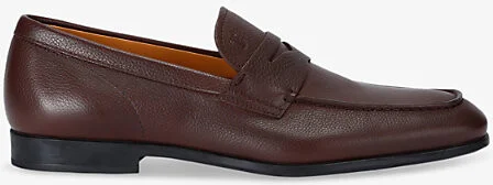 Mens Brown Mocassino Grain 51B Leather Loafers Eur 41 / 7 Uk Men