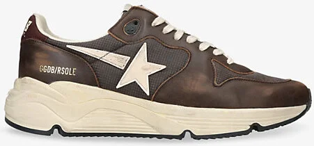 Mens Brown/Oth Men's Running Sole Leather Low-Top Trainers Eur 45 / 11 Uk Men