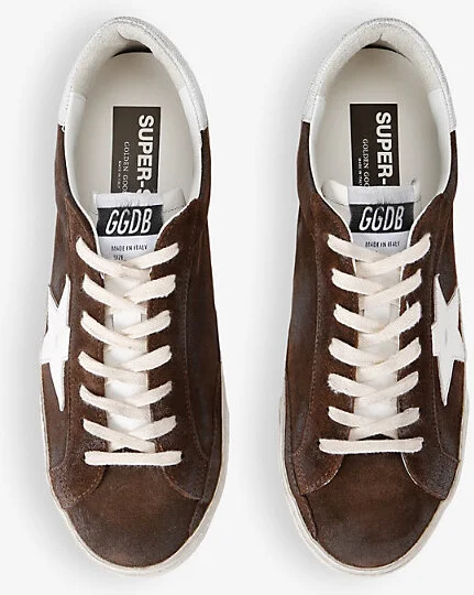 Mens Brown/Oth Men's Superstar Star-Embroidered Suede Low-Top Trainers Eur 41 / 7 Uk Men - Image 2