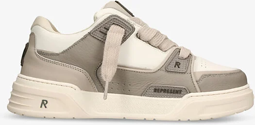 Mens Brown/Oth Studio Panelled Leather Mid-Top Trainers Eur 43 / 9 Uk Men