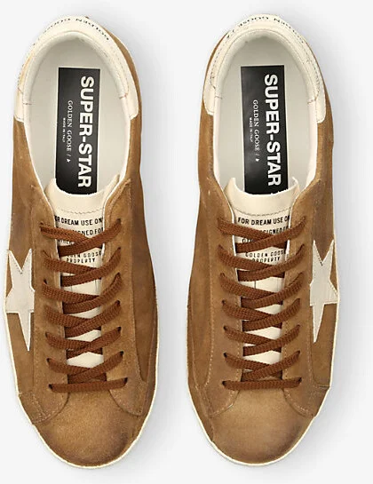 Mens Brown/Oth Superstar Star-Appliqué Low-Top Trainers Eur 40 / 6 Uk Men - Image 2