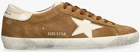 Mens Brown/Oth Superstar Star-Appliqué Low-Top Trainers Eur 40 / 6 Uk Men