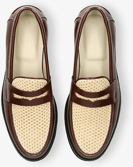 Mens Brown/Oth Wilde Rattan and Leather Loafers Eur 41 / 7 Uk Men - Image 2