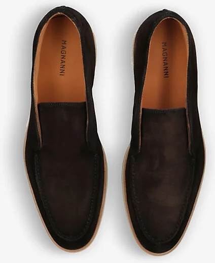 Mens Brown Paraiso Tonal-Stitching Suede Mid-Top Loafers Eur 46 / 12 Uk Men - Image 2