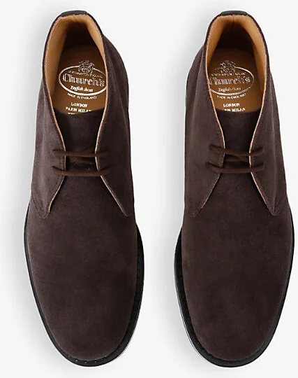 Mens Brown Ryder Lace-Up Suede Ankle Boots Eur 43 / 9 Uk Men - Image 2