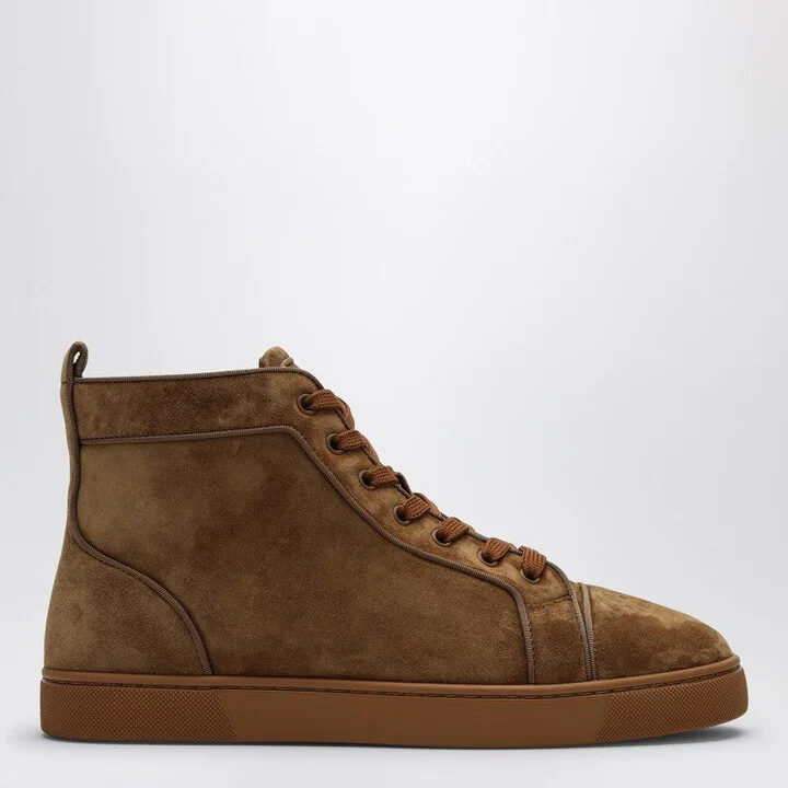 Men's Brown Suede Louis High-Top Sneakers