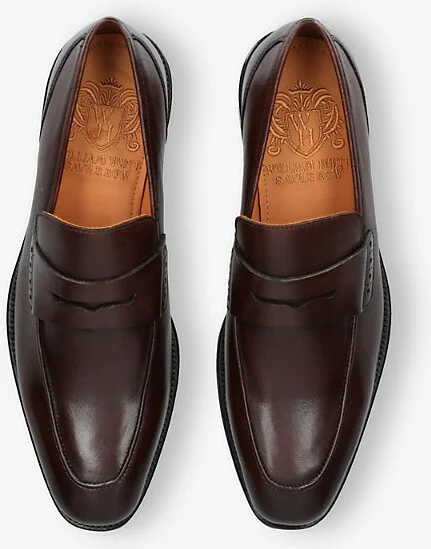 Mens Brown The Smith Slip-On Leather Loafers Eur 46 / 12 Uk Men - Image 2