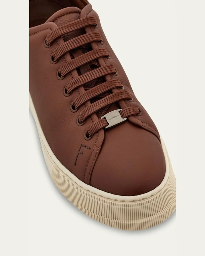 Men's Bruce Deerskin Leather Low-Top Sneakers - Image 3