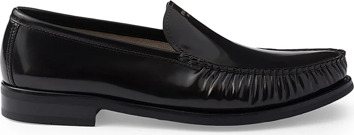 Men's Brushed Leather Loafers - Black - Size 6.5 - Image 11