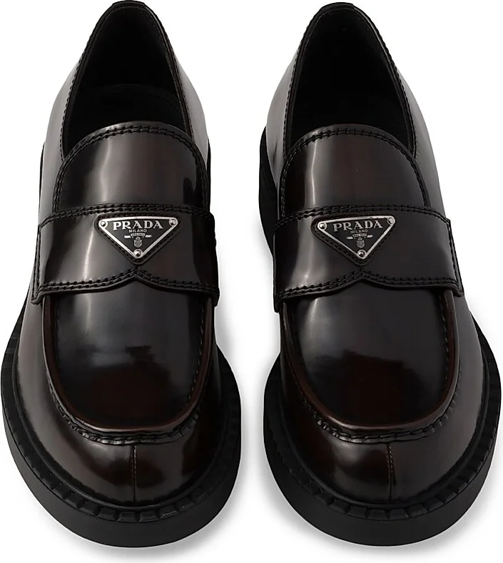 Men's Brushed Leather Loafers - Black - Size 6 - Image 8