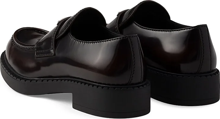 Men's Brushed Leather Loafers - Black - Size 6 - Image 9