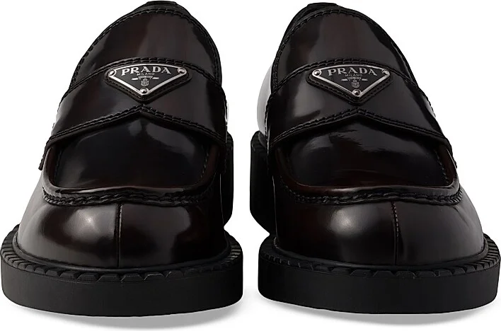 Men's Brushed Leather Loafers - Black - Size 6 - Image 10