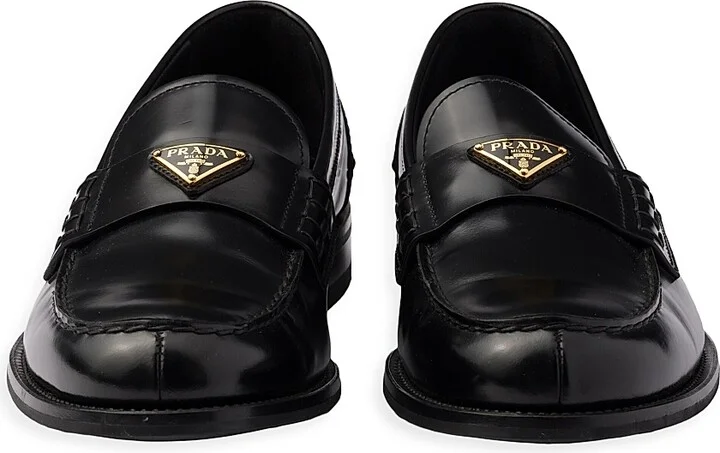 Men's Brushed Leather Loafers - Black - Size 7 - Image 5